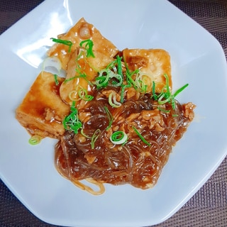 厚揚げと麻婆春雨